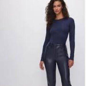 NWT: GOOD AMERICAN FAUX LEATHER PANTS Size 2/26